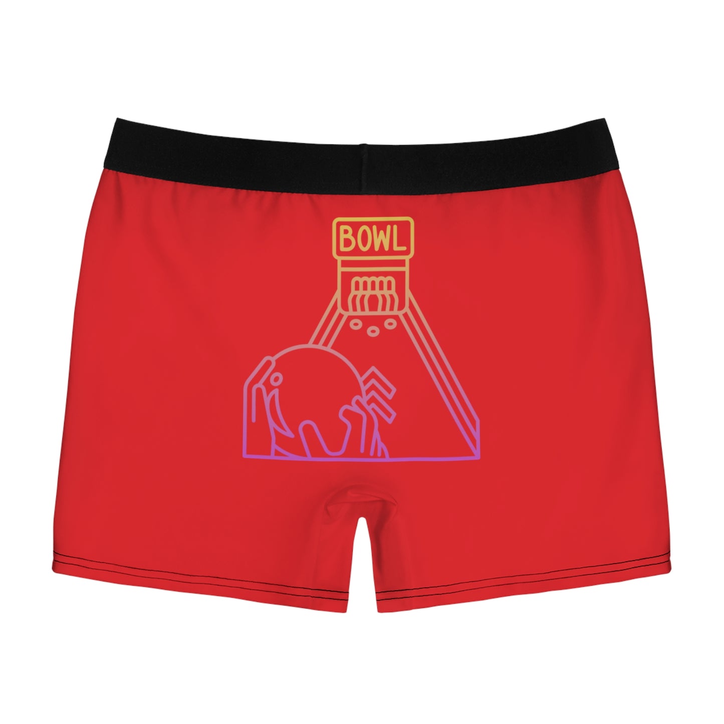 Men's Boxer Briefs: Bowling Red