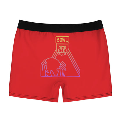 Men's Boxer Briefs: Bowling Red