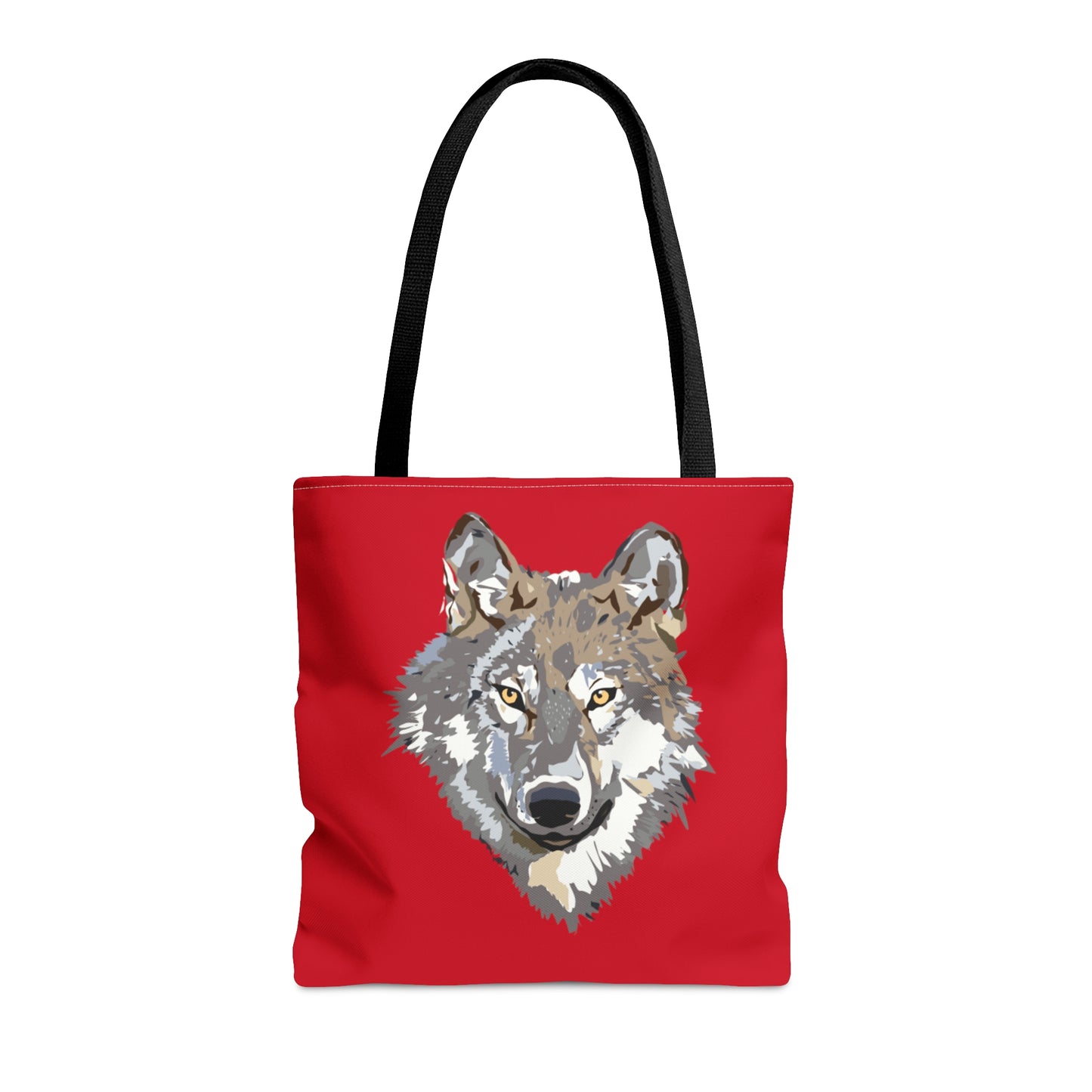 Tote Bag: Wolves Dark Red