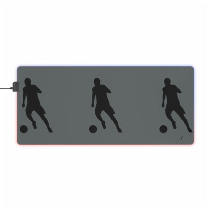 LED Gaming Mouse Pad: Soccer Dark Grey