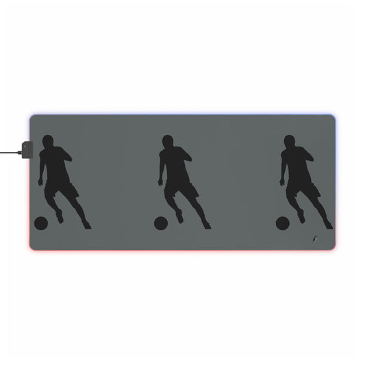 LED Gaming Mouse Pad: Soccer Dark Grey