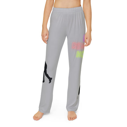 Kids Pajama Pants: Hockey Lite Grey