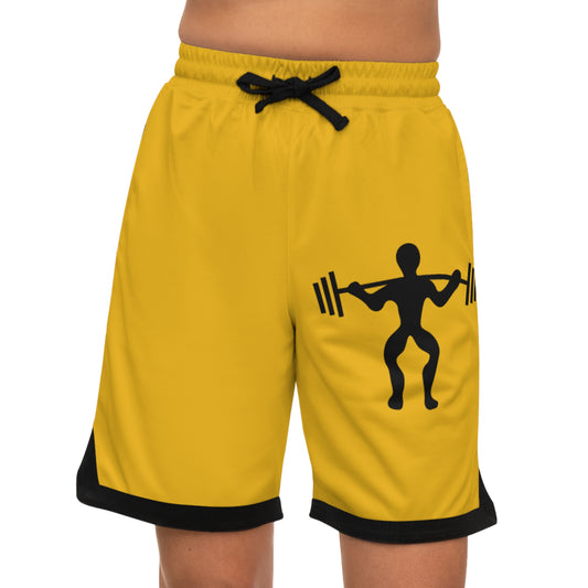 Basketball Rib Shorts: Weightlifting Yellow