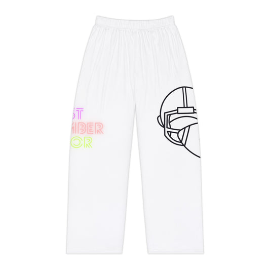 Women's Pajama Pants: Football White