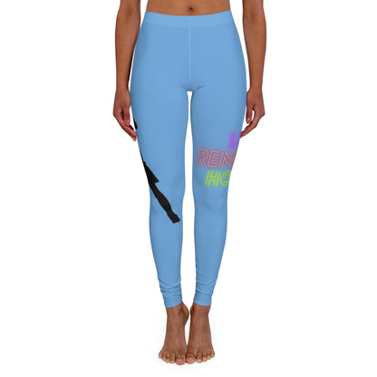 Women's Spandex Leggings: Soccer Lite Blue