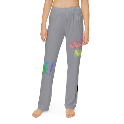 Kids Pajama Pants: LGBTQ Pride Grey