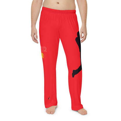 Men's Pajama Pants: Baseball Red