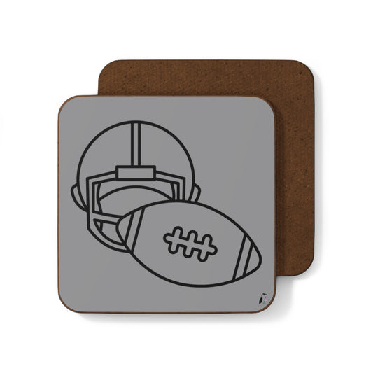 Hardboard Back Coaster: Football Grey