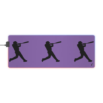 LED Gaming Mouse Pad: Baseball Lite Purple