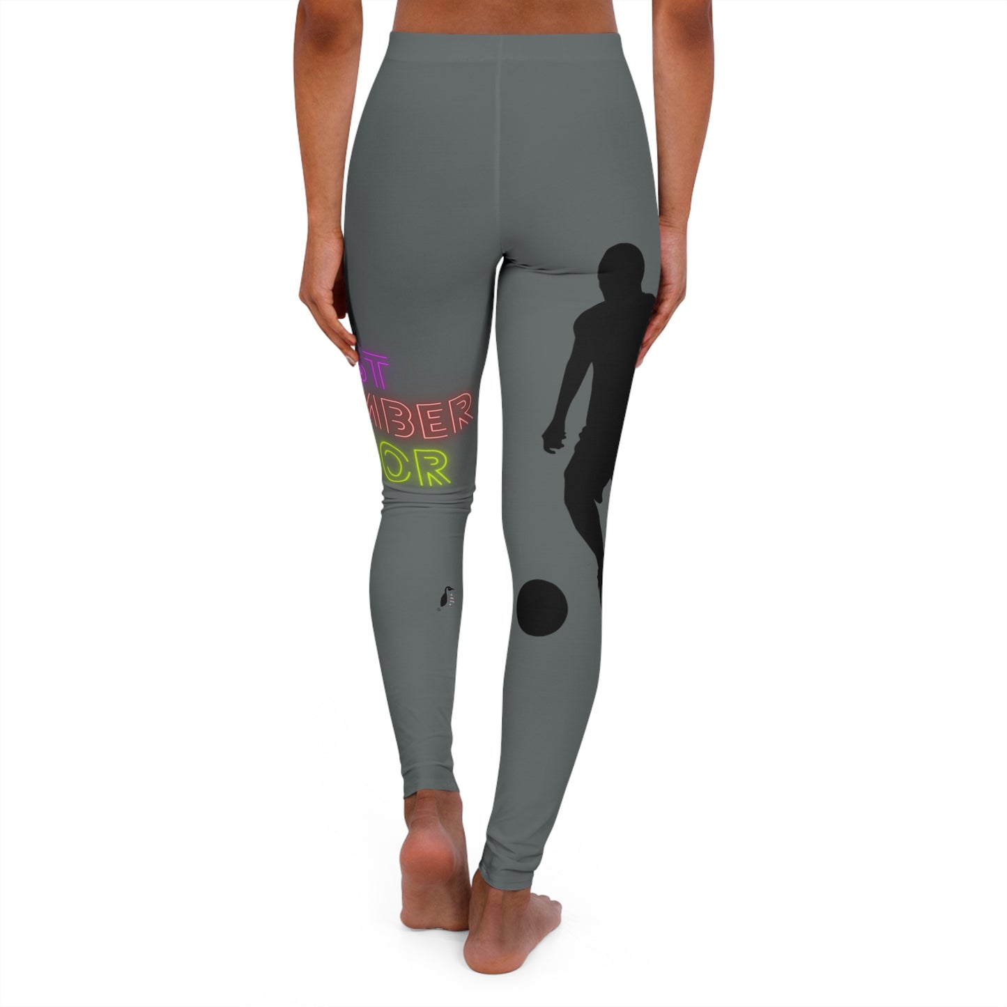 Women's Spandex Leggings: Soccer Dark Grey