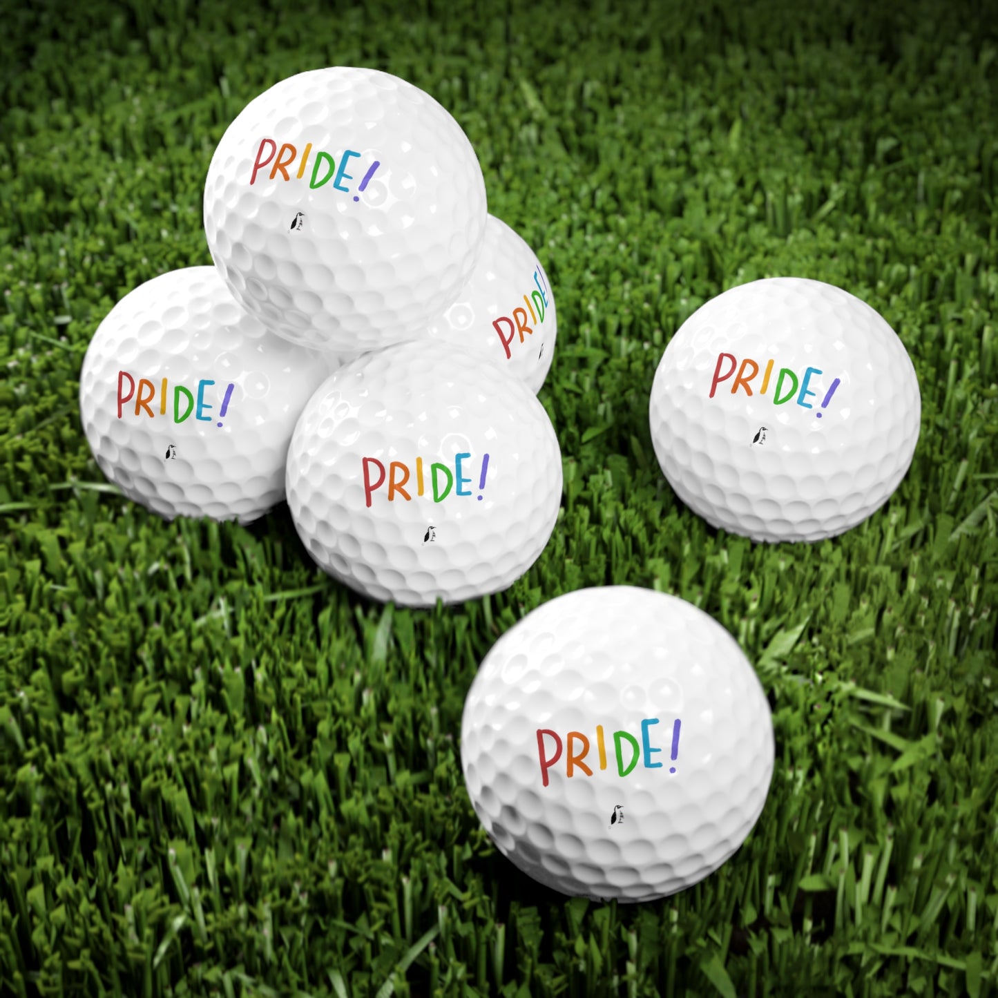 Golf Balls, 6pcs: LGBTQ Pride