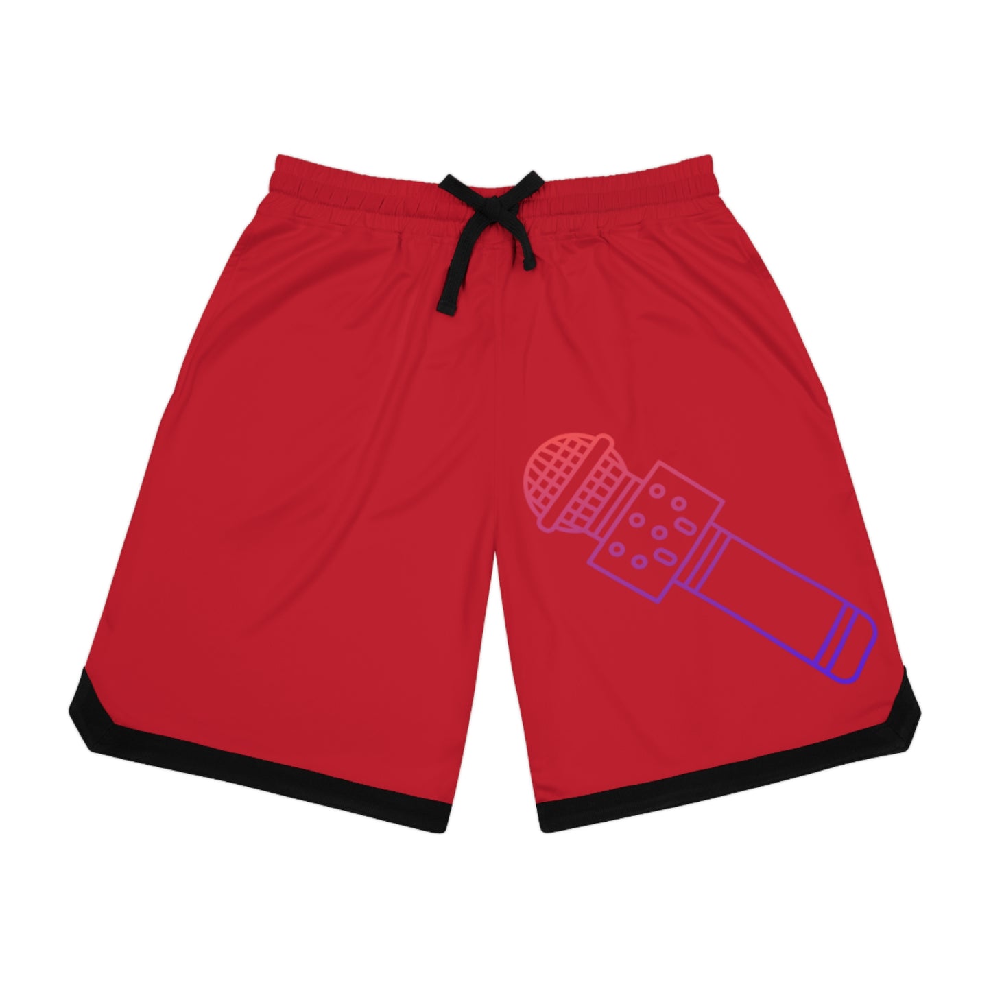 Basketball Rib Shorts: Music Dark Red