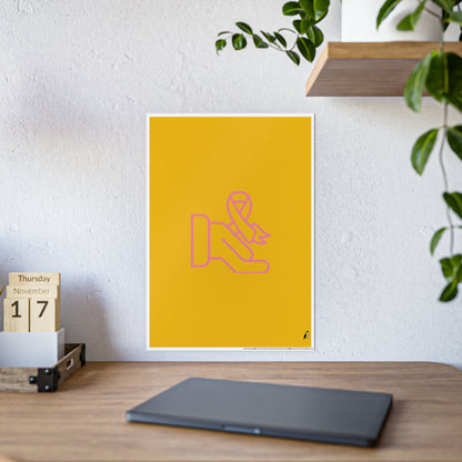 Gloss Posters: Fight Cancer Yellow