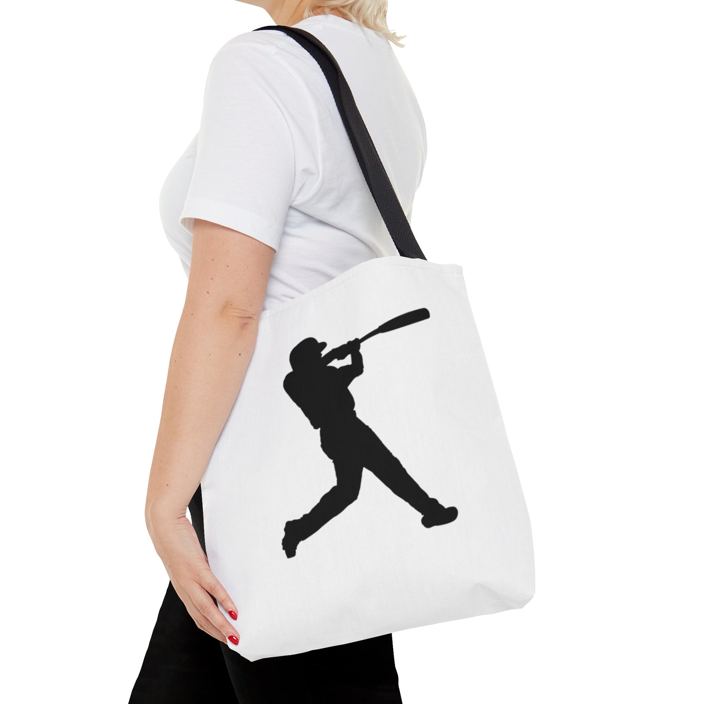 Tote Bag: Baseball White