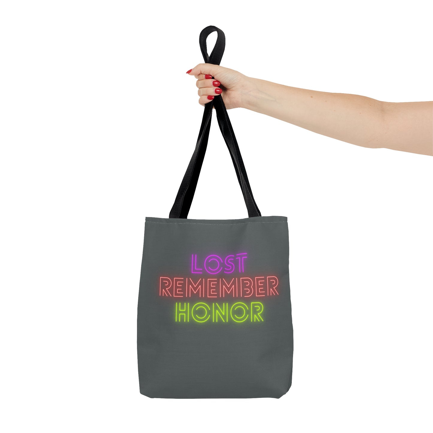 Tote Bag: Lost Remember Honor Dark Grey