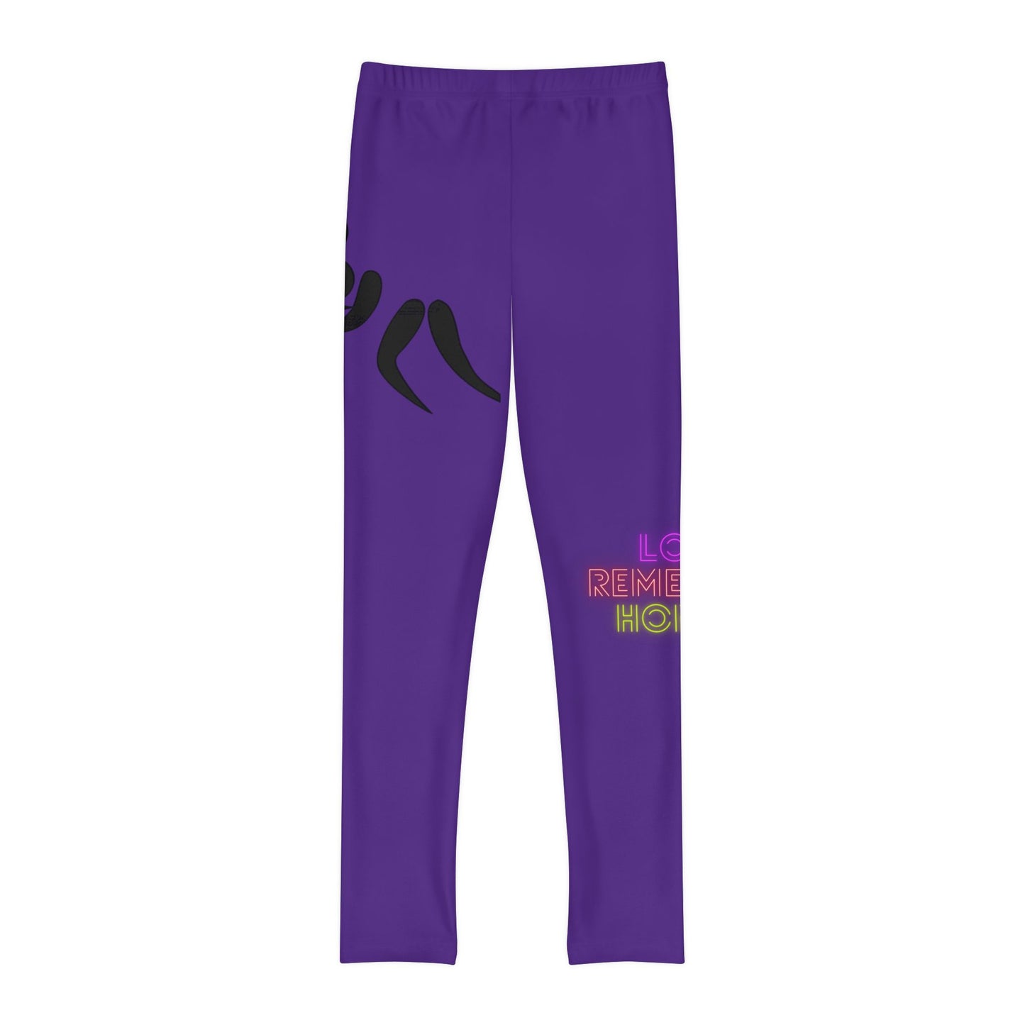 Youth Full-Length Leggings: Wrestling Purple