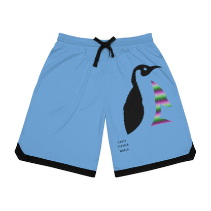 Basketball Rib Shorts: Crazy Penguin World Logo Lite Blue