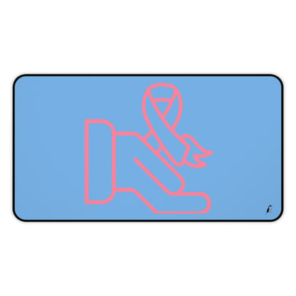 Desk Mat: Fight Cancer Lite Blue