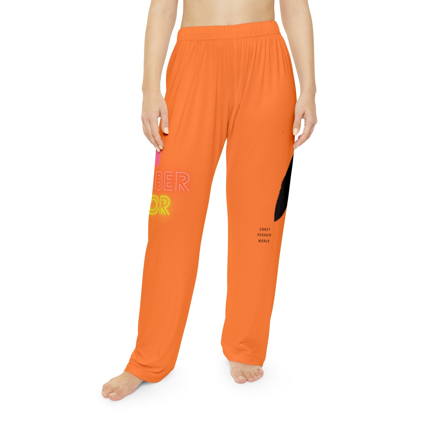 Women's Pajama Pants: Crazy Penguin World Logo Crusta