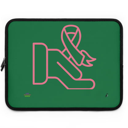 Laptop Sleeve: Fight Cancer Dark Green