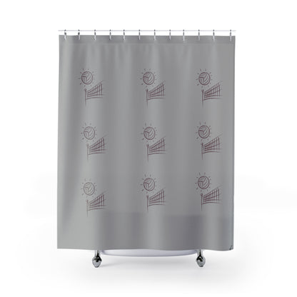 Shower Curtains: #2 Volleyball Lite Grey
