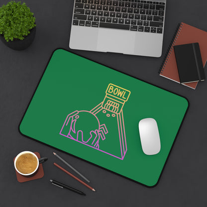 Desk Mat: Bowling Dark Green