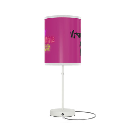 Lamp on a Stand, US|CA plug: Weightlifting Pink