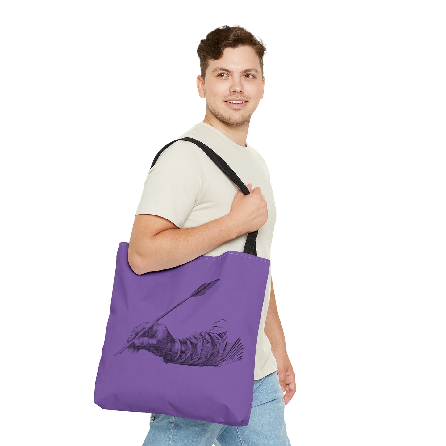 Tote Bag: Writing Lite Purple