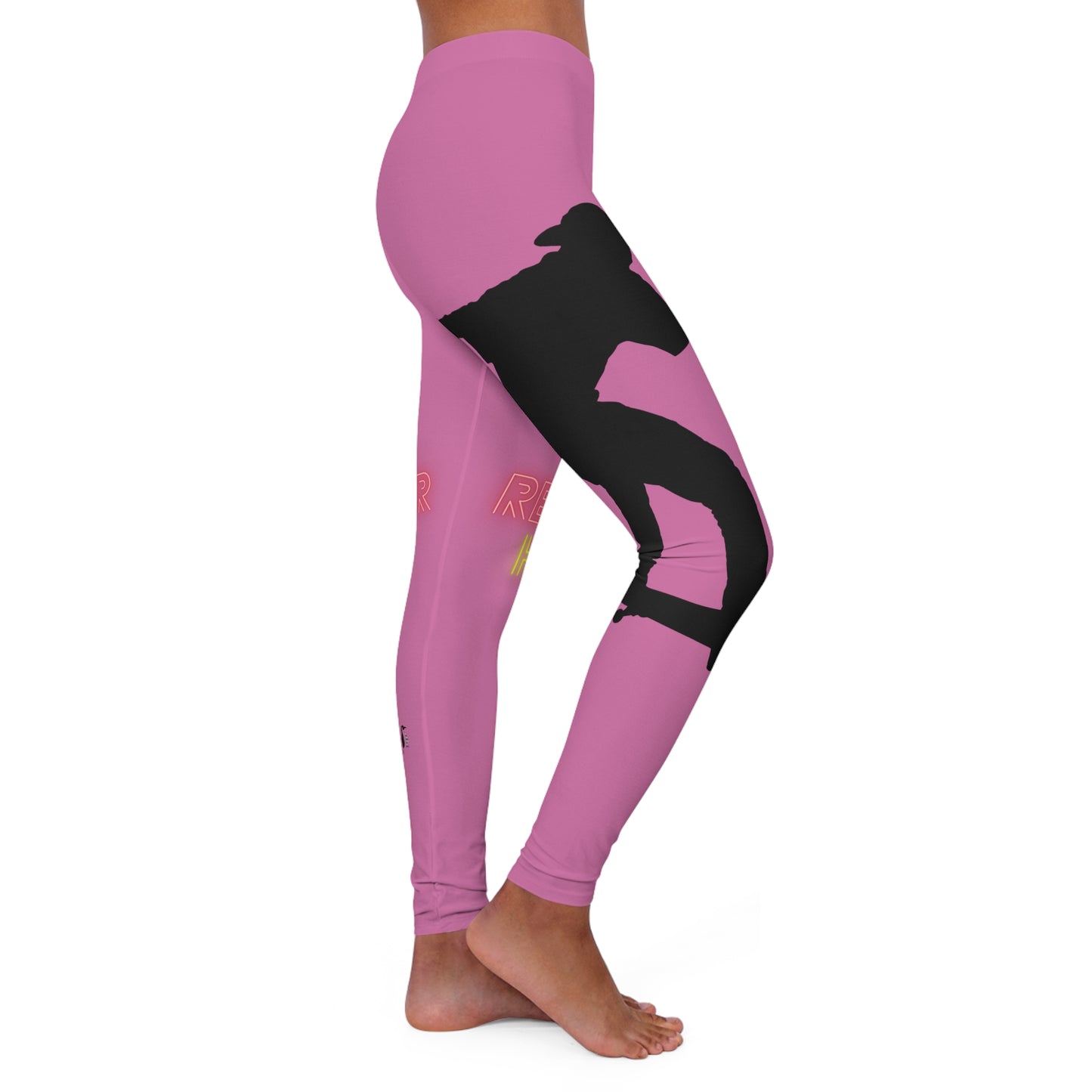 Women's Spandex Leggings: Skateboarding Lite Pink