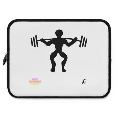 Laptop Sleeve: Weightlifting White