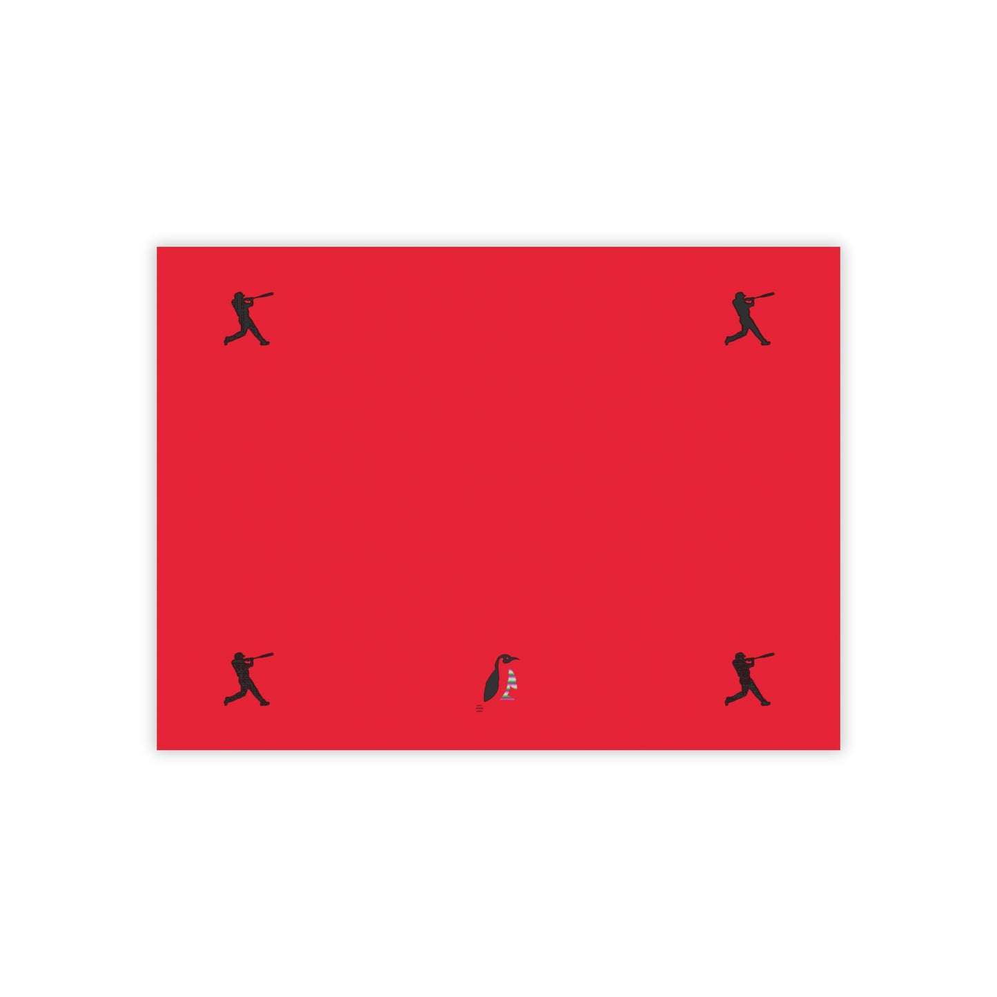 Post-it® Note Pads: Baseball Dark Red