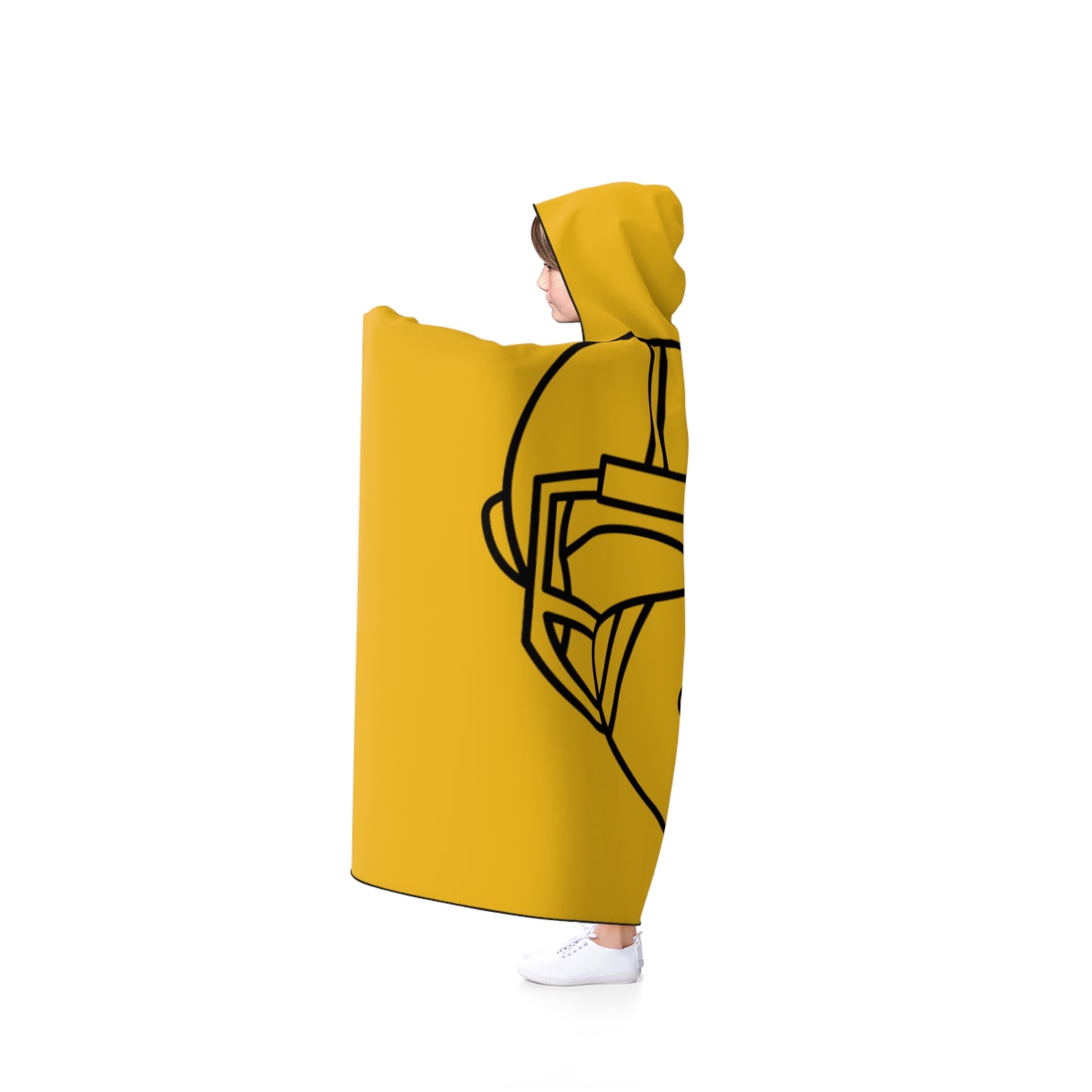 Hooded Blanket: Football Yellow