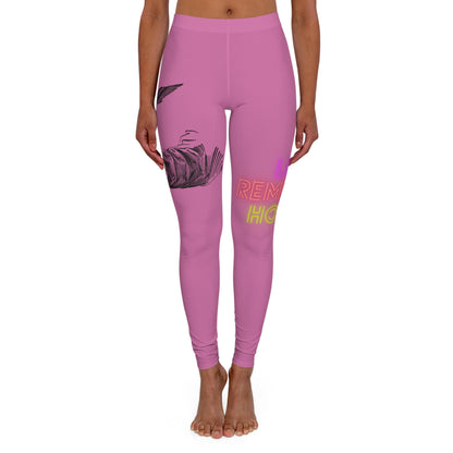 Women's Spandex Leggings: Writing Lite Pink