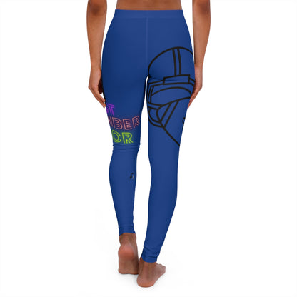 Women's Spandex Leggings: Football Dark Blue