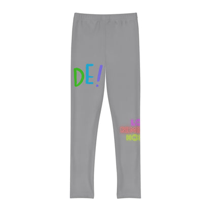 Youth Full-Length Leggings: LGBTQ Pride Grey