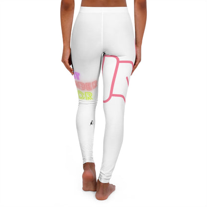 Women's Spandex Leggings: Fight Cancer White