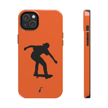 Tough Phone Cases (for iPhones): Skateboarding Orange