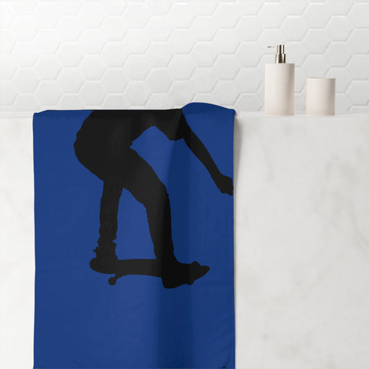 Mink-Cotton Towel: Skateboarding Dark Blue