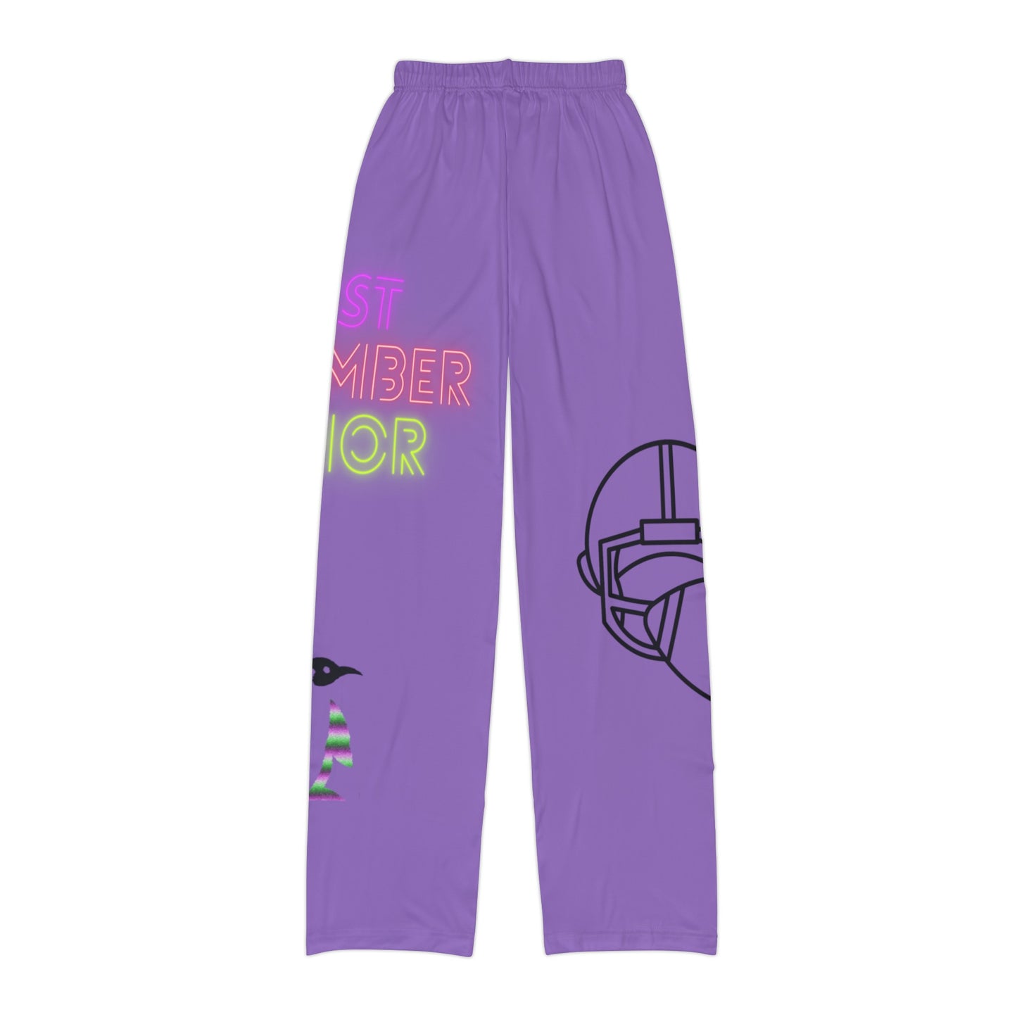 Kids Pajama Pants: Football Lite Purple