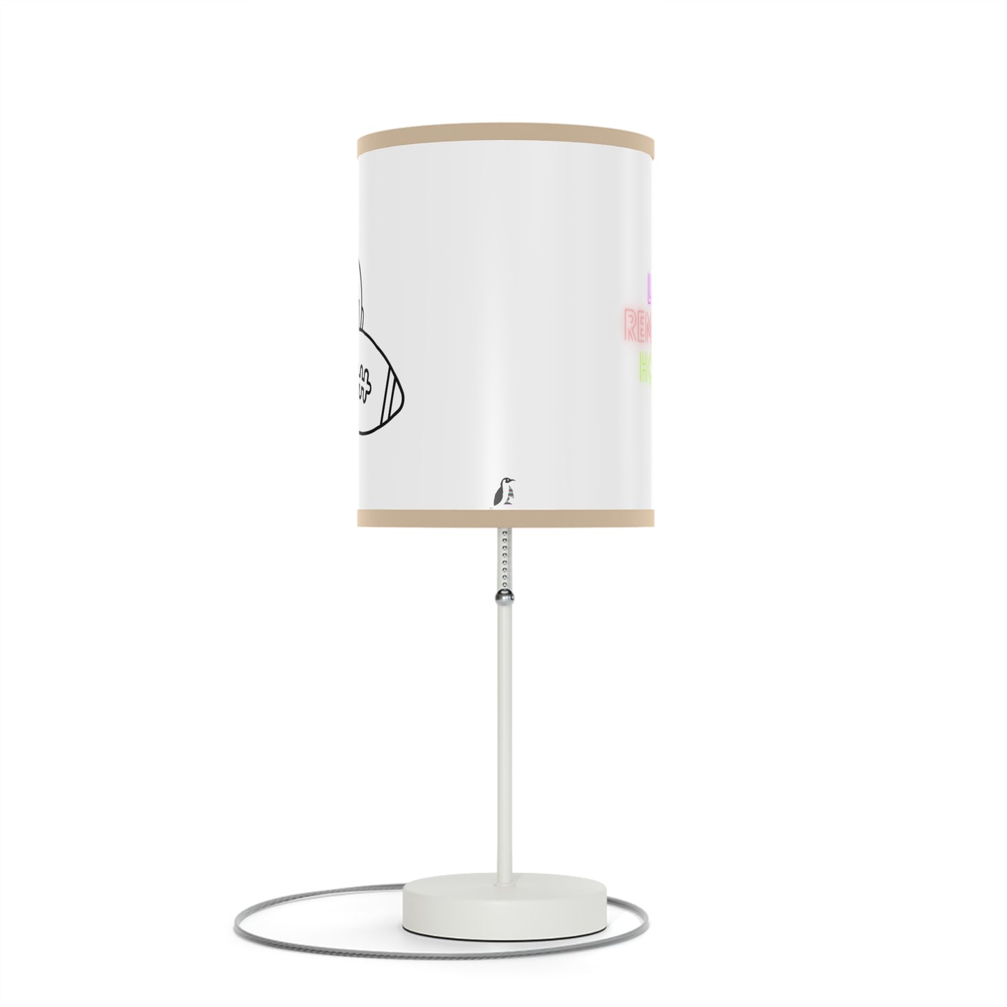 Lamp on a Stand, US|CA plug: Football White