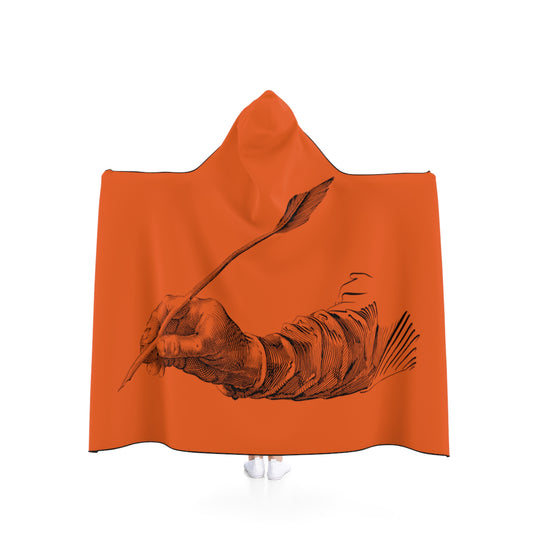 Hooded Blanket: Writing Orange
