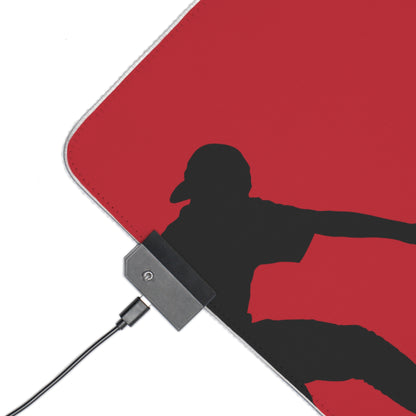 LED Gaming Mouse Pad: Skateboarding Dark Red