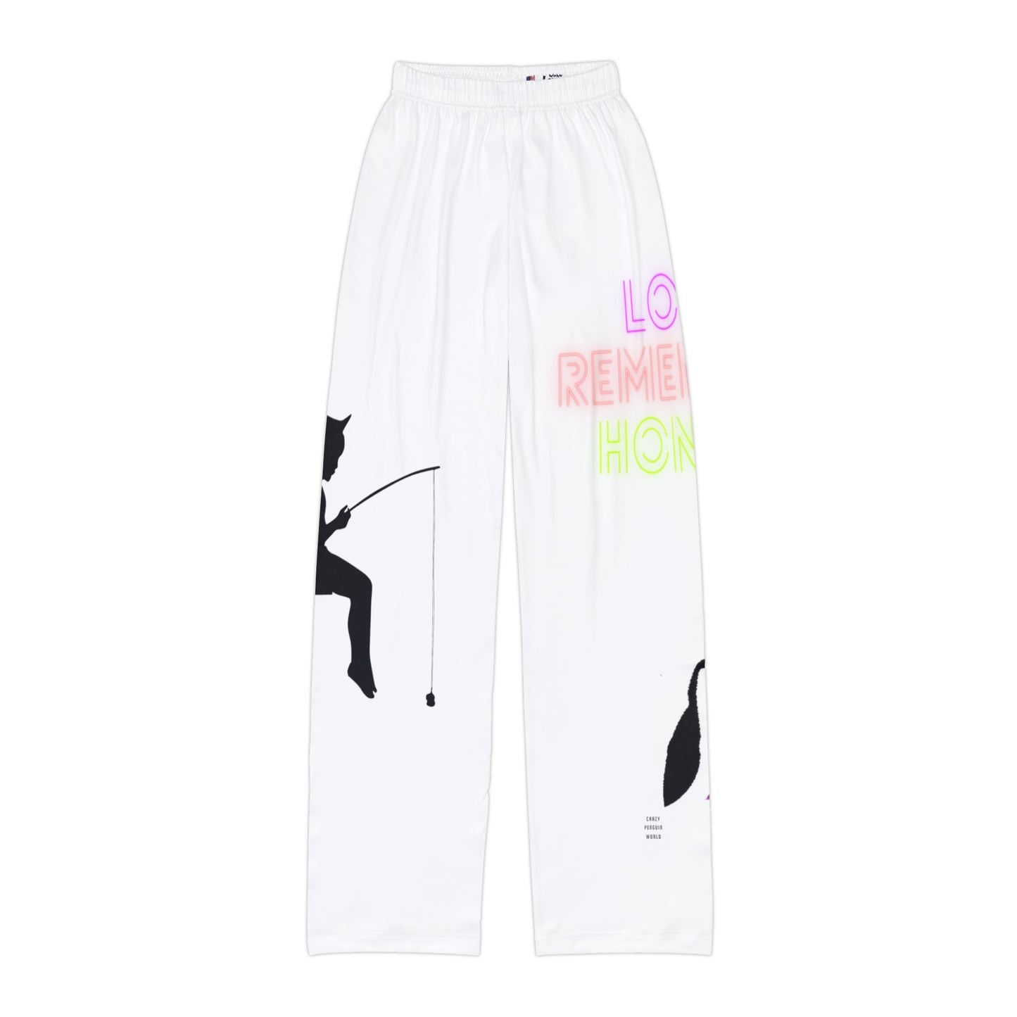 Kids Pajama Pants: Fishing White