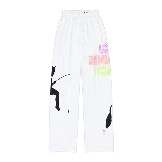 Kids Pajama Pants: Fishing White