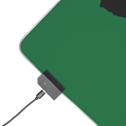 LED Gaming Mouse Pad: Hockey Dark Green