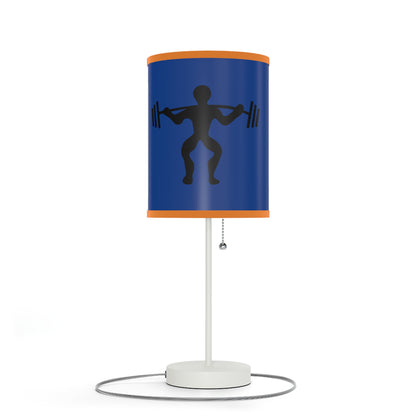 Lamp on a Stand, US|CA plug: Weightlifting Dark Blue 