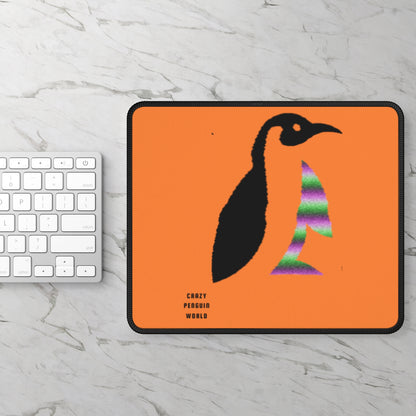 Gaming Mouse Pad: Crazy Penguin World Logo Crusta