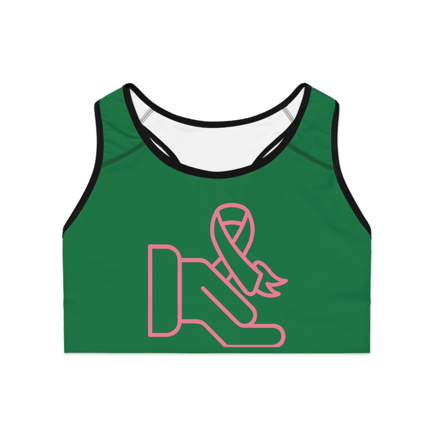 Sports Bra: Fight Cancer Dark Green