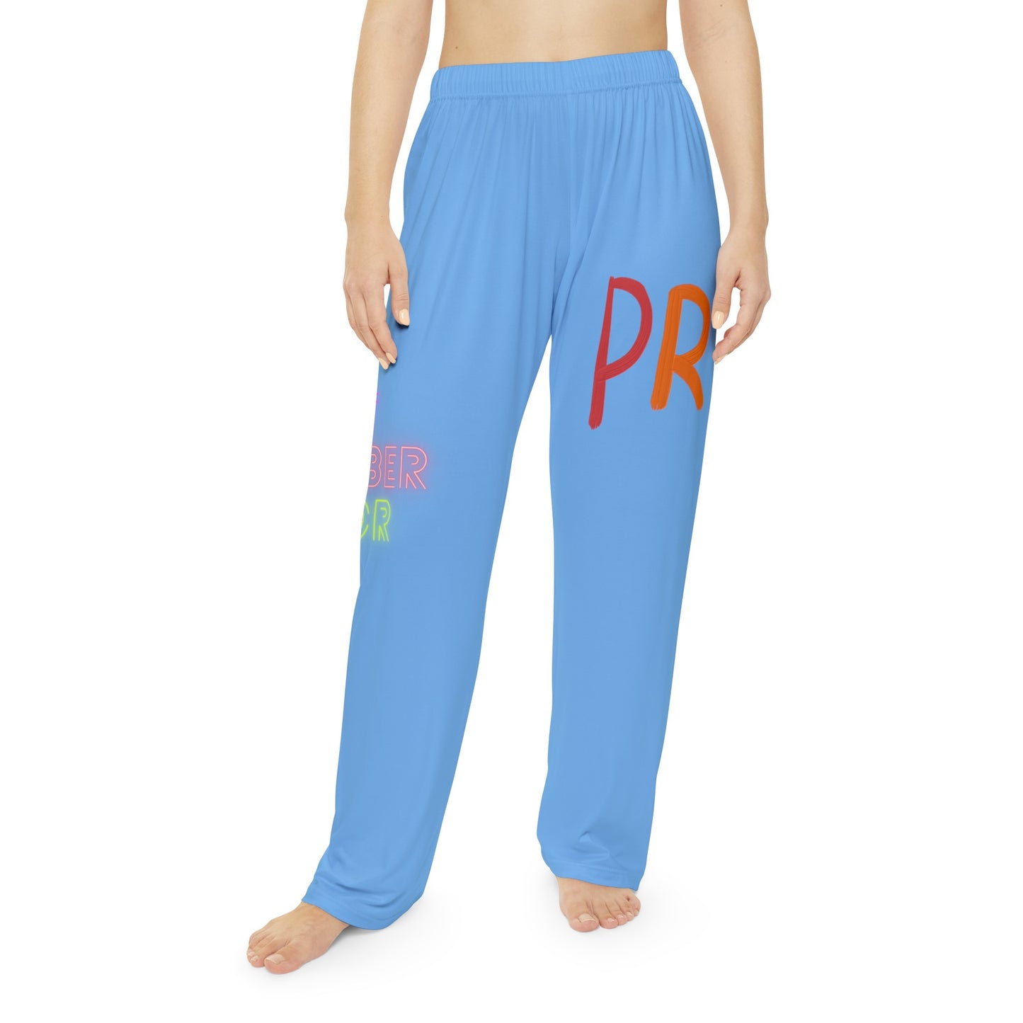 Pambabaeng Pajama Pants: LGBTQ Pride Lite Blue 