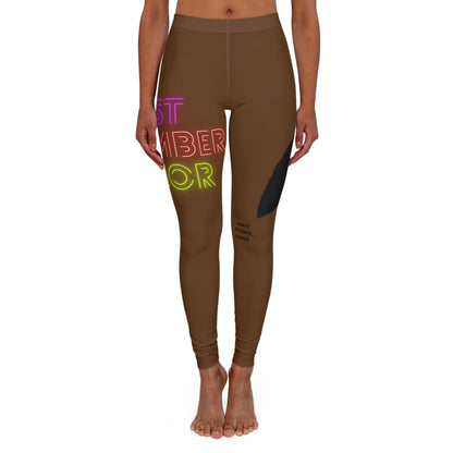 Women's Spandex Leggings: Lost Remember Honor Brown